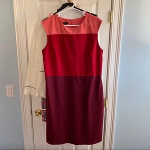 Talbots Color Block Ponte Sheath Dress